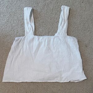 UNCHARTED THREADS White Sleeveless Women's Tank